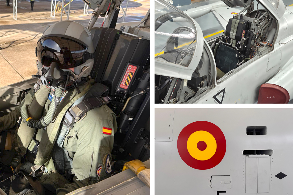 Fotografías de referencia de aviones F-5 españoles y detalles de la cabina
