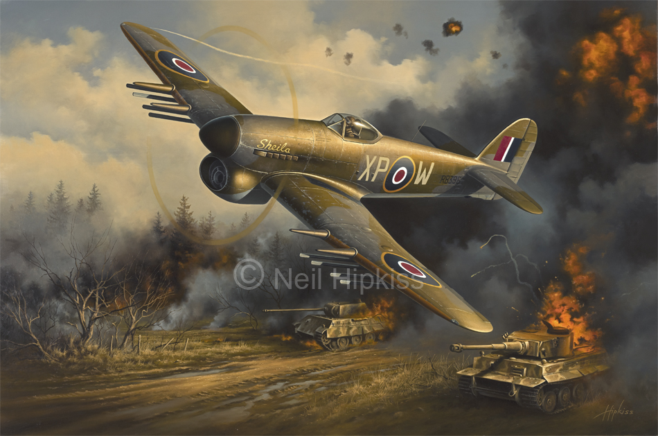Aviation Art - Warbird RB396 RAF Hawker Typhoon